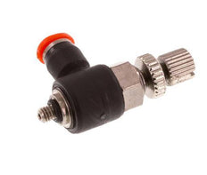 Silenciador de control de flujo Codo de entrada de medidor 3 mm - M3 Latón/PBT