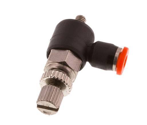 Silenciador de control de flujo Codo de entrada de medidor 3 mm - M3 Latón/PBT