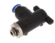 Válvula de bola de codo de 2 vías 10 mm - G1/4'' Plástico/Latón