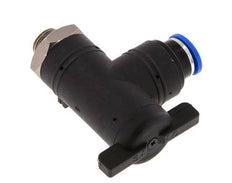 Válvula de bola de codo de 2 vías 10 mm - G1/4'' Plástico/Latón