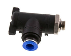 Válvula de bola de codo de 2 vías 10 mm - G1/4'' Plástico/Latón