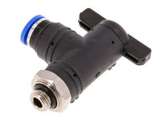 Válvula de bola de codo de 2 vías 8 mm - G1/8'' Plástico/Latón