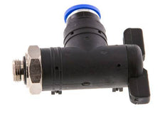 Válvula de bola de codo de 2 vías 8 mm - G1/8'' Plástico/Latón