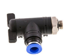 Válvula de bola de codo de 2 vías 8 mm - G1/8'' Plástico/Latón