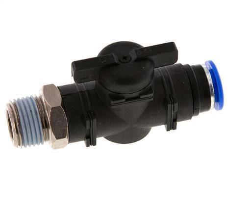 Válvula de bola recta de 2 vías 12 mm - R1/2'' Plástico/Latón