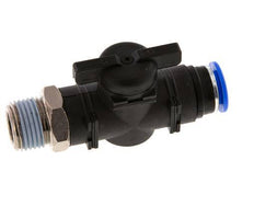 Válvula de bola recta de 2 vías 12 mm - R1/2'' Plástico/Latón