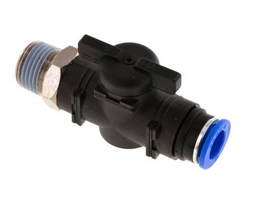 Válvula de bola recta de 2 vías 12 mm - R1/2'' Plástico/Latón