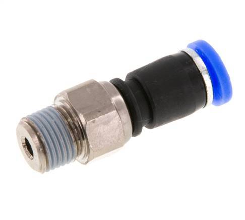 Junta giratoria de 4mm y R1/8'' Roscas macho de latón niquelado/PBT NBR Giratorio