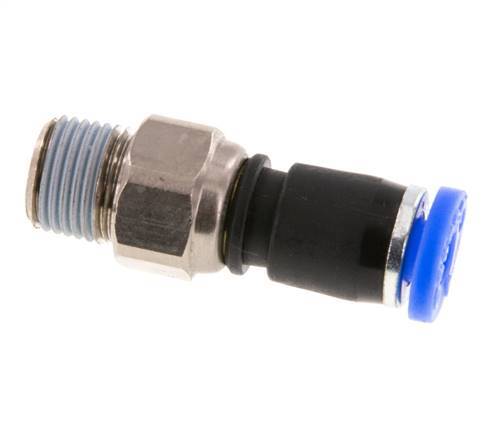 Junta giratoria de 4mm y R1/8'' Roscas macho de latón niquelado/PBT NBR Giratorio