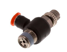Silenciador de control de flujo Codo de entrada de medidor 4 mm - R1/8'' Latón/PBT