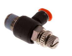 Silenciador de control de flujo Codo de entrada de medidor 4 mm - R1/8'' Latón/PBT