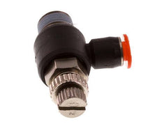 Silenciador de control de flujo Codo de entrada de medidor 4 mm - R1/8'' Latón/PBT