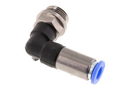 Racor rápido 8mm y G3/8'' Codo autoblocante macho Latón/PBT 0-10bar (0-145psi)