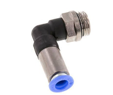 Racor rápido 8mm y G3/8'' Codo autoblocante macho Latón/PBT 0-10bar (0-145psi)