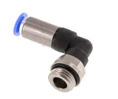 Racor rápido 8mm y G3/8'' Codo autoblocante macho Latón/PBT 0-10bar (0-145psi)