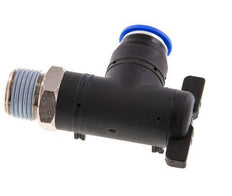 Válvula de bola de codo de 2 vías 12 mm - R1/2'' Plástico/Latón