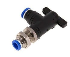 Válvula de bola de codo de 2 vías de 8 mm de plástico/latón