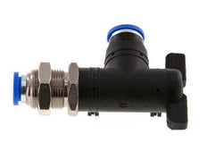 Válvula de bola de codo de 2 vías de 8 mm de plástico/latón