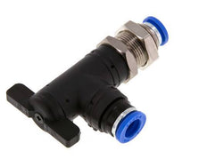 Válvula de bola de codo de 2 vías de 8 mm de plástico/latón