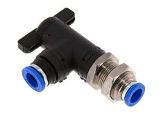 Válvula de bola de codo de 2 vías de 8 mm de plástico/latón