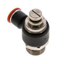 Silenciador de control de flujo Codo de entrada del medidor 10 mm - G1/2'' Latón/PA 66