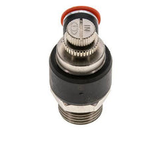 Silenciador de control de flujo Codo de entrada del medidor 10 mm - G1/2'' Latón/PA 66