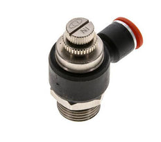 Silenciador de control de flujo Codo de entrada del medidor 10 mm - G1/2'' Latón/PA 66