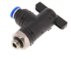Válvula de bola de codo de 2 vías 6 mm - G1/8'' Plástico/Latón