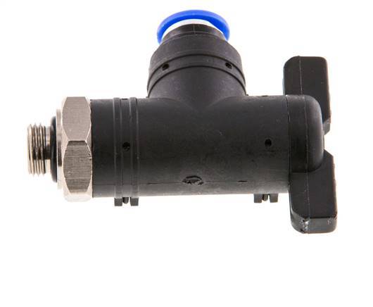 Válvula de bola de codo de 2 vías 6 mm - G1/8'' Plástico/Latón