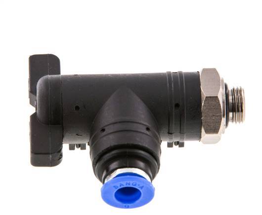 Válvula de bola de codo de 2 vías 6 mm - G1/8'' Plástico/Latón
