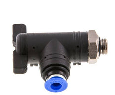 Válvula de bola de codo de 2 vías 6 mm - G1/8'' Plástico/Latón