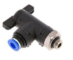 Válvula de bola de codo de 2 vías 6 mm - G1/8'' Plástico/Latón