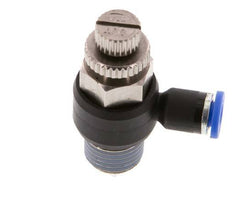Silenciador de control de flujo Codo de salida de medidor 4 mm - R1/4'' Latón/PA 66
