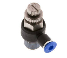Silenciador de control de flujo Codo de salida de medidor 4 mm - R1/4'' Latón/PA 66