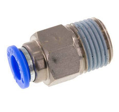 Racor rápido de 10 mm y R1/2'' macho con cierre automático de latón/PBT 0-10bar (0-145psi)