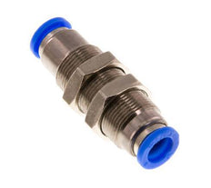 Racor rápido de 8 mm con cierre automático de latón/PBT Pasamuros 0-10bar (0-145psi)