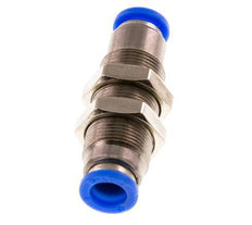 Racor rápido de 8 mm con cierre automático de latón/PBT Pasamuros 0-10bar (0-145psi)