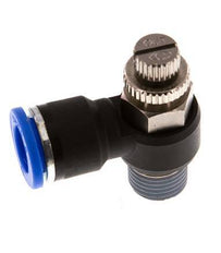 Silenciador de control de flujo Codo de salida del medidor 10 mm - R1/4'' Latón/PA 66