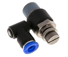 Silenciador de control de flujo Meter-Out Giratorio 8 mm - R3/8'' Latón/PA 66