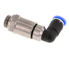 Codo de 6 mm y G1/4'' Junta giratoria rápida Rosca macho Niquelada Latón/PBT NBR Giratorio