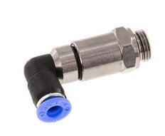 Codo de 6 mm y G1/4'' Junta giratoria rápida Rosca macho Niquelada Latón/PBT NBR Giratorio