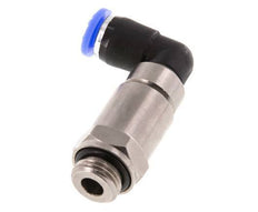 Codo de 6 mm y G1/4'' Junta giratoria rápida Rosca macho Niquelada Latón/PBT NBR Giratorio