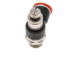 Silenciador de control de flujo Codo de entrada del medidor 10 mm - G1/4'' Latón/PA 66