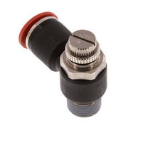 Silenciador de control de flujo Codo de entrada de medidor 12 mm - R3/8'' Latón/PA 66