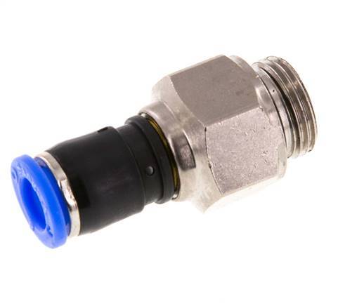 Junta giratoria de 8mm y G3/8'' Roscas macho de latón niquelado/PBT NBR Giratorio