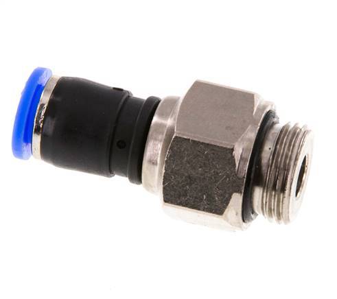 Junta giratoria de 8mm y G3/8'' Roscas macho de latón niquelado/PBT NBR Giratorio