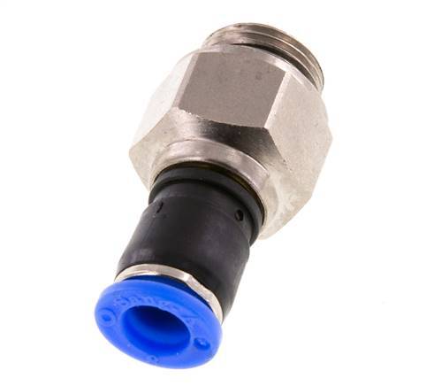Junta giratoria de 8mm y G3/8'' Roscas macho de latón niquelado/PBT NBR Giratorio