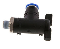 Válvula de bola de codo de 2 vías 8 mm - R1/8'' Plástico/Latón