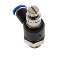 Silenciador de control de flujo Codo de salida del medidor 4 mm - G1/8'' Latón/PA 66