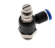 Silenciador de control de flujo Codo de salida del medidor 4 mm - G1/8'' Latón/PA 66